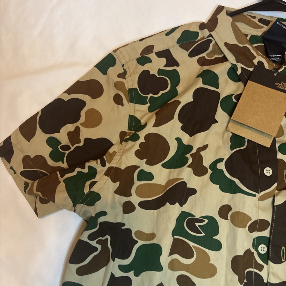The North Face Shirt Mens XL Duck Camo Short Sleeve Pocket Button Up - Picture 8 of 16